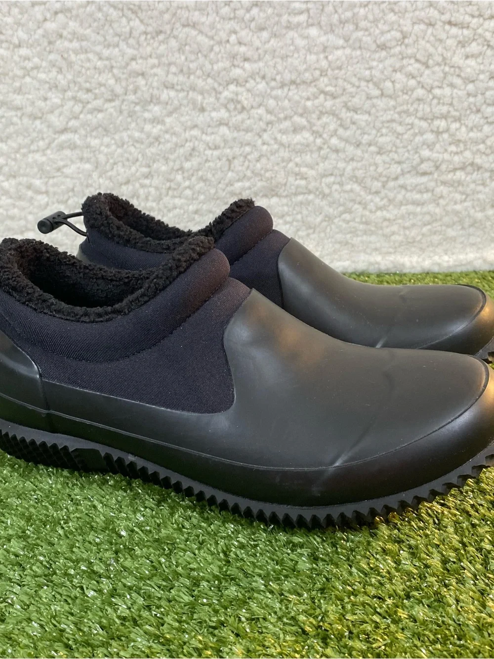 Kensie Carmella Duck Boots Women's Size 8 Winter Rain Clog Black Waterproof Fur